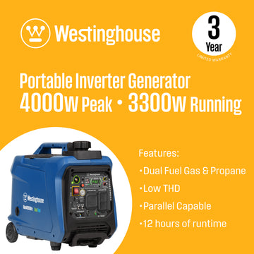 iGen4000DFc Inverter Generator - Dual Fuel with CO Sensor