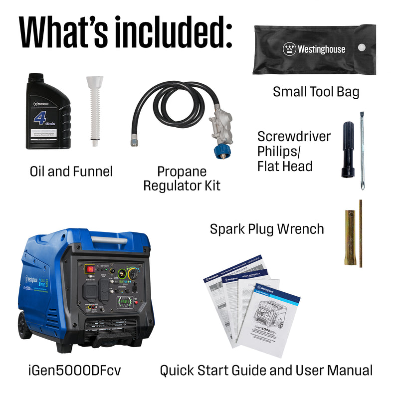 iGen5000DFcv Inverter Generator - Dual Fuel with CO Sensor