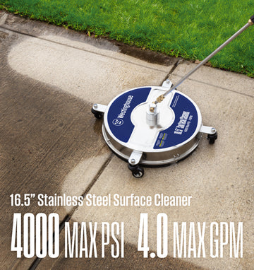 16.5" Stainless Steel Surface Cleaner for Pressure Washers