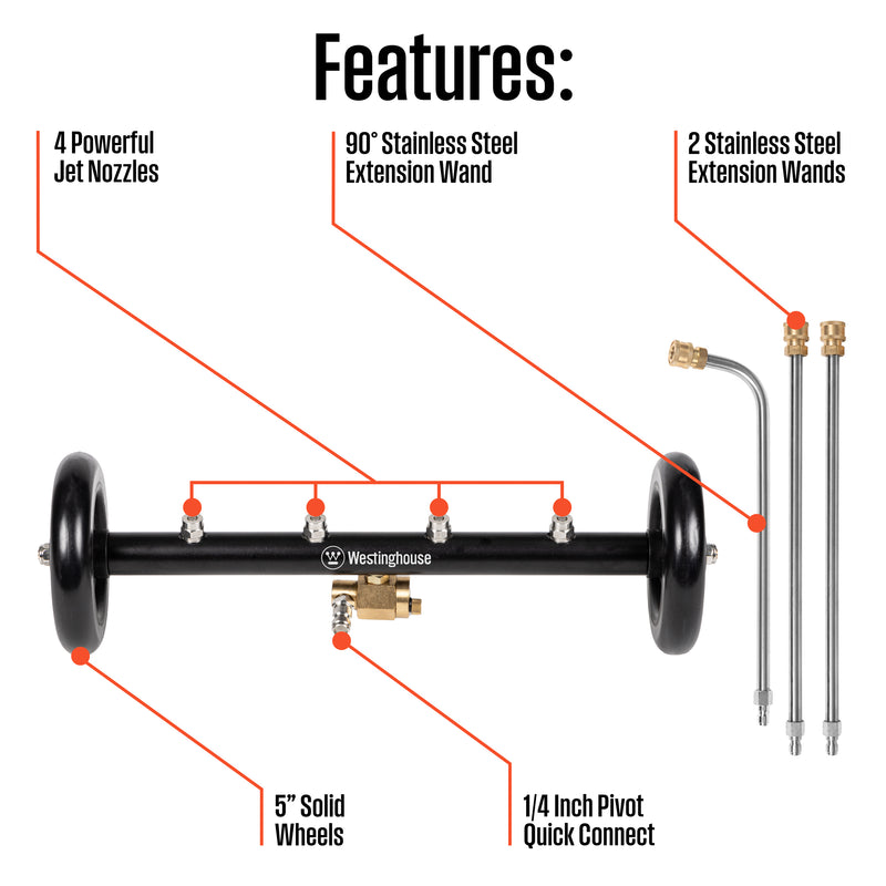 Water Broom/Undercarriage for Pressure Washers