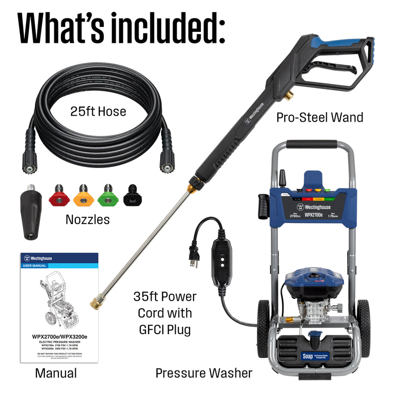 WPX2700e Electric Pressure Washer