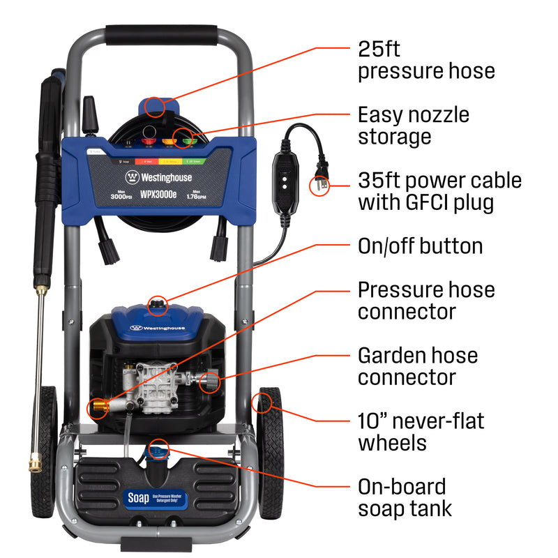 WPX3000e Electric Pressure Washer