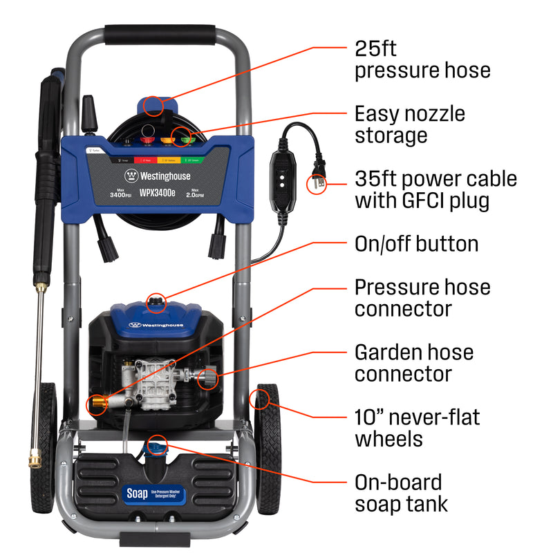 WPX3400e Electric Pressure Washer