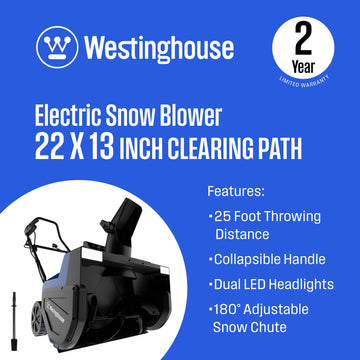 22" Corded Snow Blower