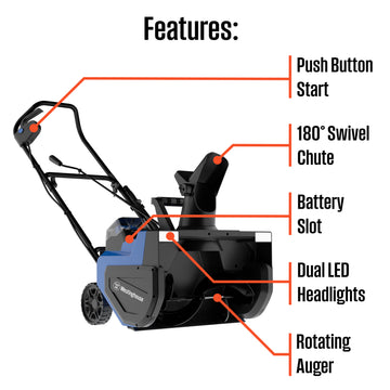 48V 22" Cordless Snow Blower