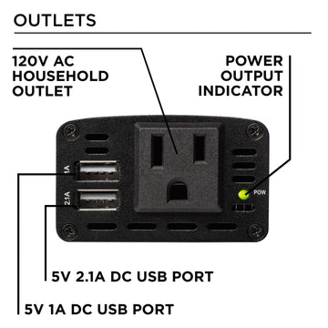 20V Cordless Power Inverter with 2.0 Ah Lithium-Ion Battery and Charger