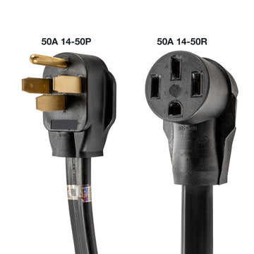 25' Generator Cord: 50A 120/240V 14-50P to 14-50R