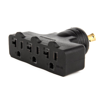 Generator Plug Adapter: 30A 120V L5-30P to (3x) 5-20R