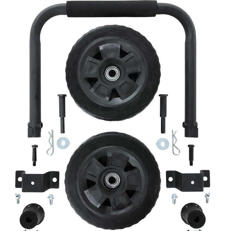 Portable generator wheel kit on white background.